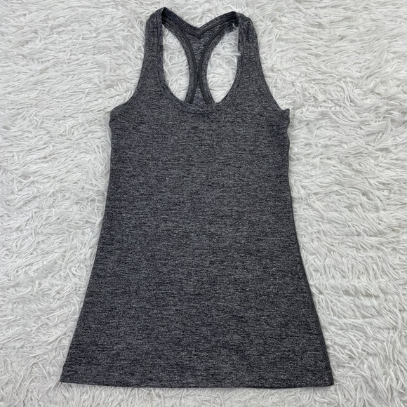 lululemon athletica Tops - Lululemon Shirt Womens Extra Small Heathered Gray Cool Racerback Tank Top XS
